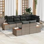 vidaXL 7-delige tuinsofaset met kussens - Grijs - Poly, Verzenden, Nieuw