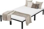 Bedframe met lattenbodem - 120x200 cm - Metaal - Zwart - ML-, Huis en Inrichting, Verzenden, Nieuw