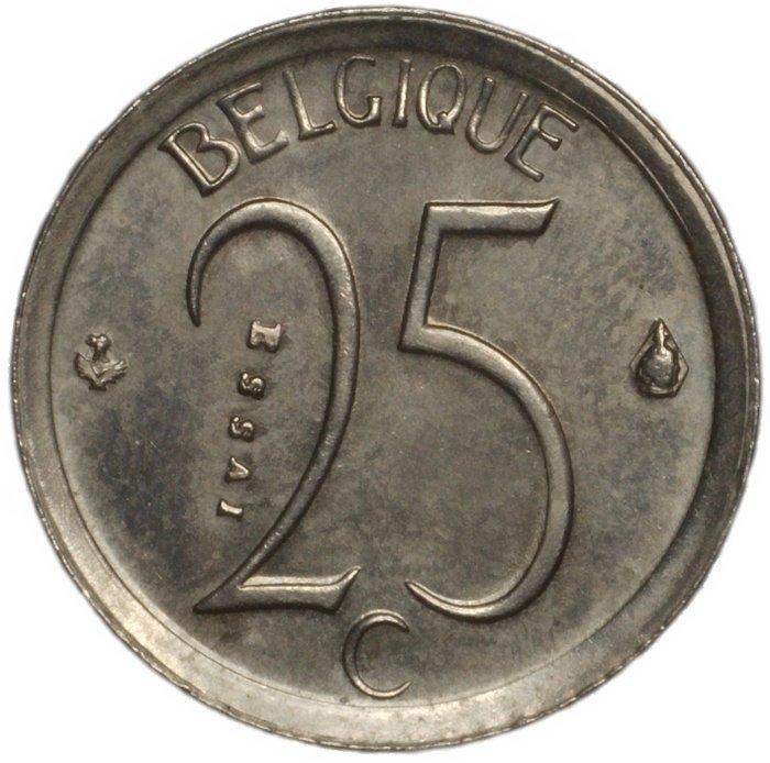 België. Boudewijn I. 25 Centimes ESSAI / PATTERN 1964 FR -, Postzegels en Munten, Munten | Nederland