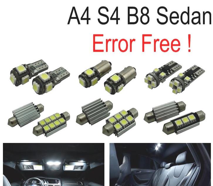 Kit 17 Ampoules Led Intérieur Pour Audi A4 S4 Rs4 B8 Quattro, Auto-onderdelen, Verlichting, Verzenden