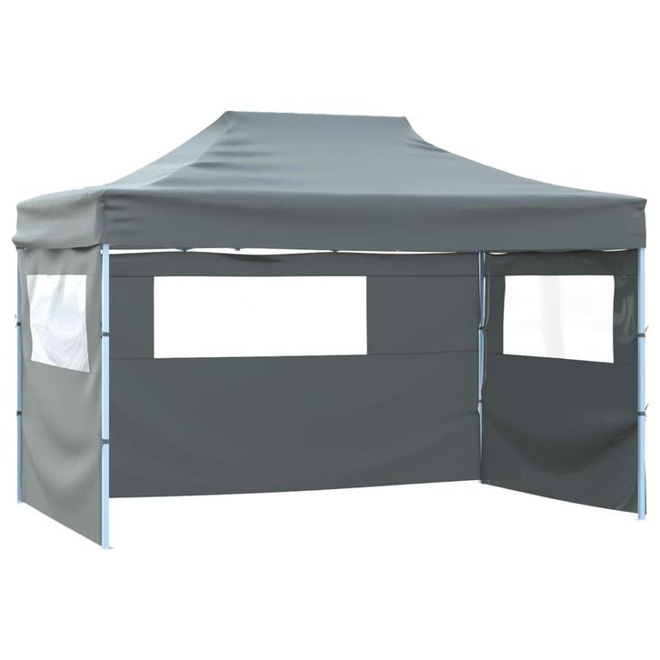vidaXL Vouwtent met 3 wanden 431x291x315 cm antraciet, Jardin & Terrasse, Tonnelles, Envoi