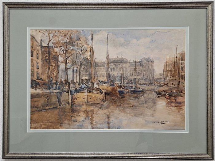 Herman Cornelis Adolf Paradies (1883 – 1966) - Rotterdam,, Antiek en Kunst, Kunst | Schilderijen | Klassiek