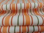 Belle coupe en 100% coton blanc avec motif rayures orange -