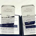 2 x 50 g - Zilver .999 - Albino Moutinho - Met certificaat, Postzegels en Munten, Edelmetalen en Baren