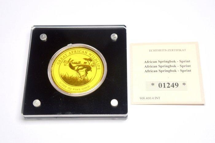 Afrika. Medal Great African Wildlife - Springbok - 1/200oz, Timbres & Monnaies, Monnaies | Europe | Monnaies non-euro