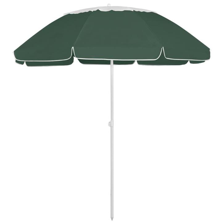 vidaXL Strandparasol 300 cm groen, Tuin en Terras, Parasols, Nieuw, Verzenden