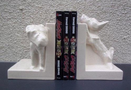 fox terrier - Serre-livres (2) - art déco - faïence, Antiek en Kunst, Kunst | Designobjecten