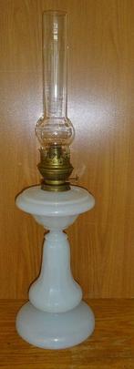 Olielamp (2) - Glas, Koper - Twee oude olielampen