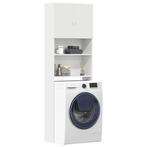 vidaXL Wasmachinekast 64x24x190 cm bewerkt hout wit, Verzenden, Nieuw
