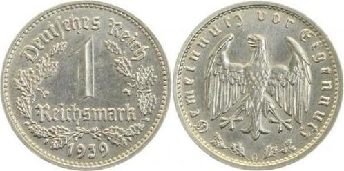 Duitsland 1 Reichsmark 1939g praegefrisch/fast praegefrisch, Timbres & Monnaies, Monnaies | Europe | Monnaies non-euro, Envoi