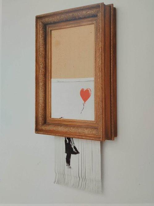 Banksy (1974) - Love is in the Bin, Antiek en Kunst, Kunst | Schilderijen | Modern