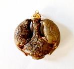 Chinees-Mongools Jade Familieharmonie - Twee Vogels Hanger -