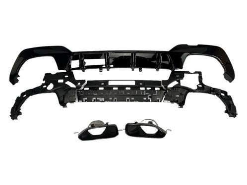 DIFFUSER + UITLAATSTUKKEN ZWART GESCHIKT VOOR BMW 3 SERIE G2, Auto diversen, Auto-accessoires, Verzenden