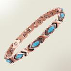 Luxe gezondheidsarmband magnetisch koper – stone turquoise –, Ophalen of Verzenden, Nieuw