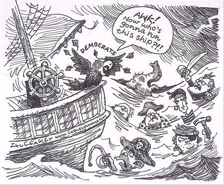 Pentekening Amerika - Schip van de staat (lijst optie), Antiek en Kunst, Kunst | Tekeningen en Fotografie, Verzenden