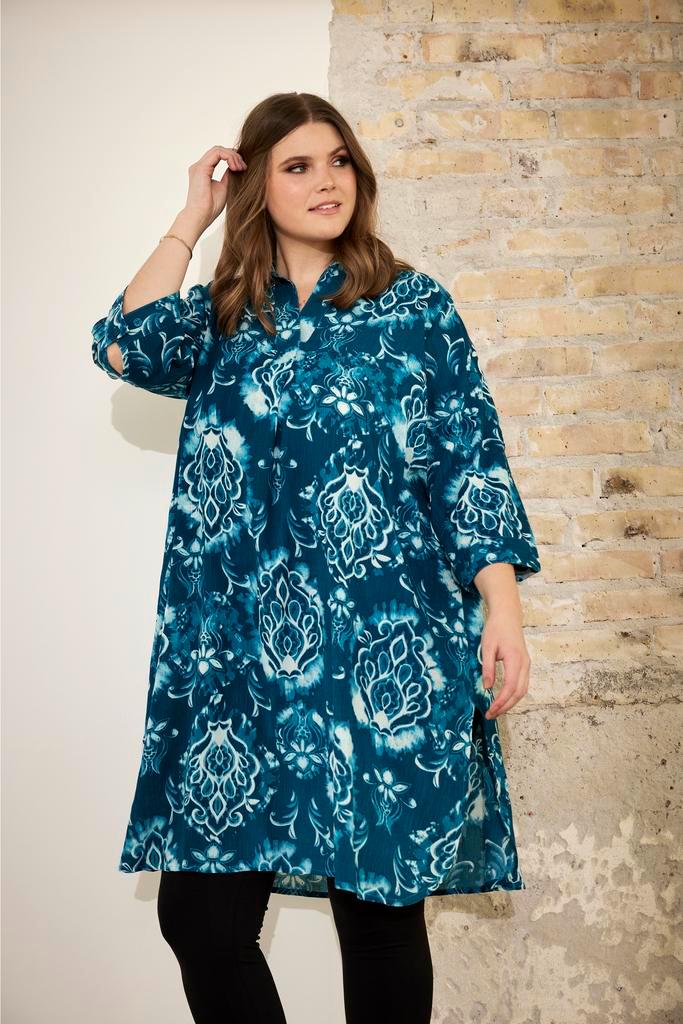 ZHENZI jurk Cacy print crepeM=46-48Maat 46/48 (XL) of groter, Kleding | Dames, Jurken, Overige kleuren, Nieuw, Maat 46/48 (XL) of groter