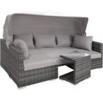 tectake Wicker loungeset San Marino met aluminium frame - gr, Tuin en Terras, Verzenden, Nieuw