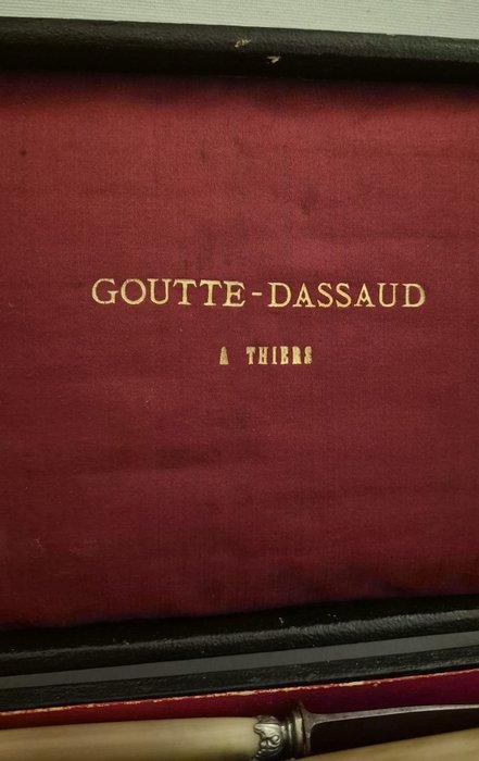Goutte-Dassaud - Bestekset voor 12 personen (12) - Been,, Antiek en Kunst, Curiosa en Brocante