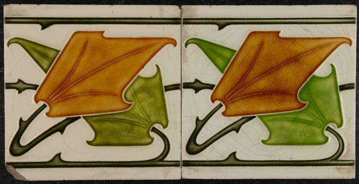 Jugendstil Tegel (2) - Art Nouveau - 1900-1910, Antiek en Kunst, Antiek | Glaswerk en Kristal