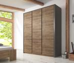 Kledingkast Monaco - Eiken - Grijs - 166 cm, Huis en Inrichting, Kasten | Overige, Verzenden, Nieuw