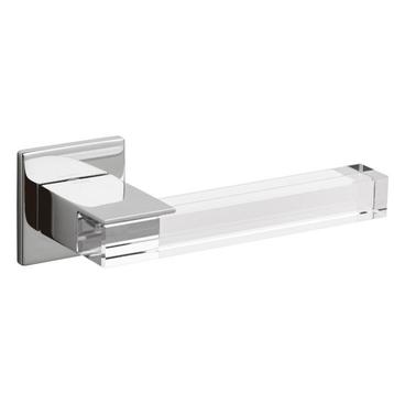 Olivari deurklink Ice Cube op rozet chroom transparant, Klink of Kruk