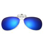 Ronde Opzetzonnebril Blauw, Verzenden, Nieuw