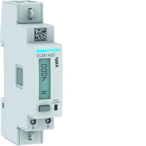 Hager Elektriciteitsmeter - ECM140D, Doe-het-zelf en Bouw, Elektriciteit en Kabels, Verzenden