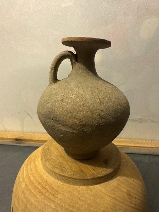 Oud-Romeins Terracotta Cruche - 13 cm, Verzamelen, Mineralen en Fossielen