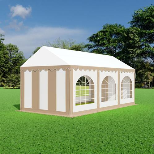 Partytent 3x6  PVC - Premium | Zandkleur / wit, Tuin en Terras, Partytenten, 5 tot 8 meter, Partytent, Nieuw, Minder dan 4 meter