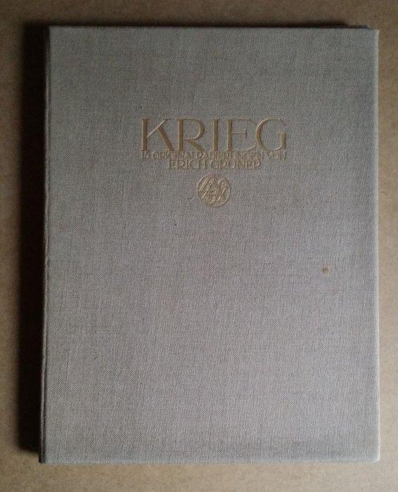 Erich Gruner (1881–1966) - KRIEG [War, 14 original etchings,, Antiquités & Art, Antiquités | Autres Antiquités