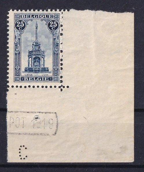 België 1919 - Perron Luik 25c Blauw - 1e oplage (klein, Postzegels en Munten, Postzegels | Europa | België