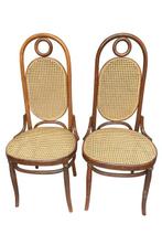 S L - stile thonet - Stoel (2) - Hout, Wiener gras - Stoel