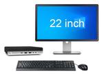 HP EliteDesk 800 G4 Mini i7 8e Gen + 22 Monitor + 2 jaar, Computers en Software, Ophalen of Verzenden, Nieuw, In_stock