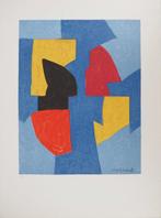 Serge Poliakoff (1900-1969) - Harmonie : Composition bleue,, Antiquités & Art