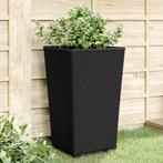 vidaXL Plantenbakken 4 st 32,5x32,5x57 cm polypropeen zwart, Verzenden, Nieuw
