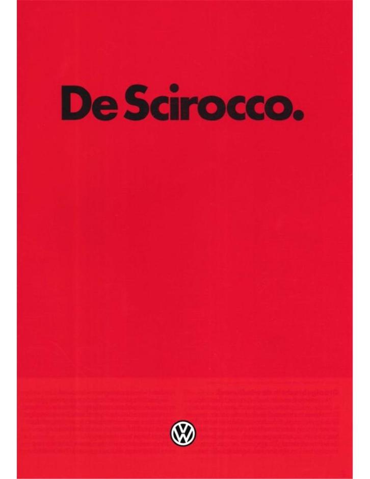1982 VOLKSWAGEN SCIROCCO BROCHURE NEDERLANDS, Livres, Autos | Brochures & Magazines
