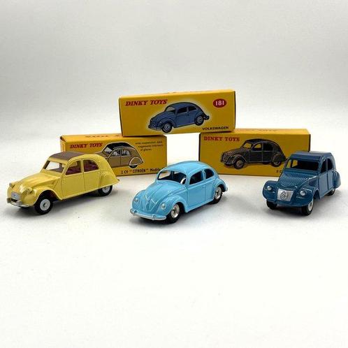 Atlas/Mattel - Dinky Toys 1:43 - Modelauto  (3) - 2CV, Hobby en Vrije tijd, Modelauto's | 1:5 tot 1:12