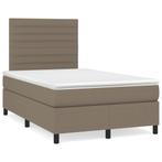 vidaXL Sommier à lattes de lit avec matelas taupe, Maison & Meubles, Verzenden, Neuf