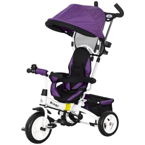 TRUUSK 6-in-1 Driewieler met Duwstang - Afneembaar Zonnedak, Kinderen en Baby's, Kinderwagens en Combinaties, Verzenden