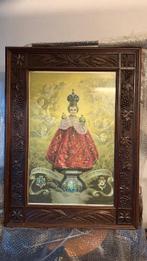 Lijst met cromolitografie van het Kindje Jezus - XL - 70 x