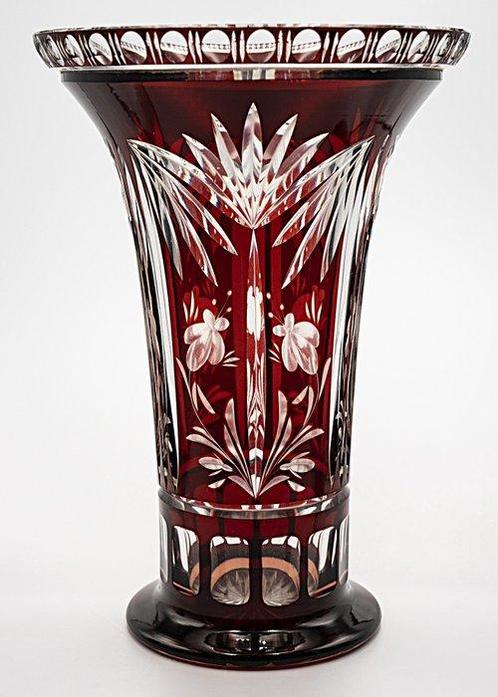 Monumental  Kralik Art Nouveau Crystal Glass Vase 1910 -, Antiek en Kunst, Antiek | Glaswerk en Kristal