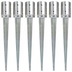 vidaXL Grondpinnen 6 st 10x76 cm gegalvaniseerd staal, Verzenden, Nieuw