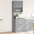 vidaXL Keukenkast 60x50x180 cm bewerkt hout grijs sonoma, Huis en Inrichting, Verzenden, Nieuw