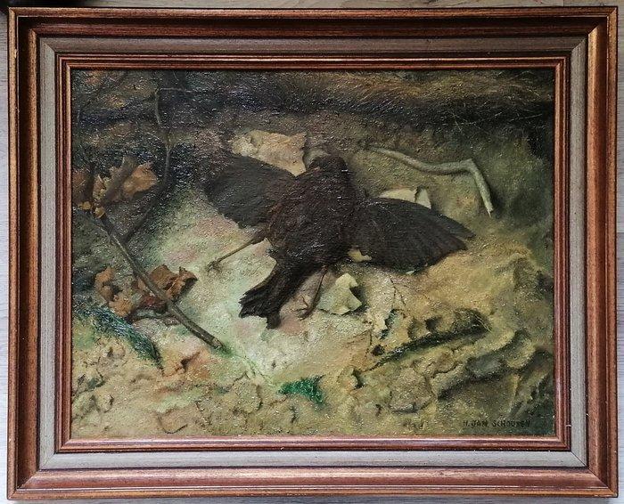 Jan H. Schouten (1906-1987) - Still life with bird, Antiek en Kunst, Kunst | Schilderijen | Klassiek