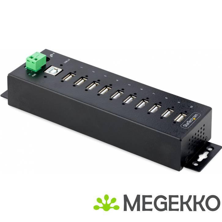 StarTech.com 10-Port Industrile USB 2.0 Hub, Rugged USB Hub, Computers en Software, USB Sticks, Nieuw, Verzenden