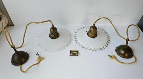 2 hang lampen - Lamp - Opaline glas, Antiek en Kunst, Curiosa en Brocante