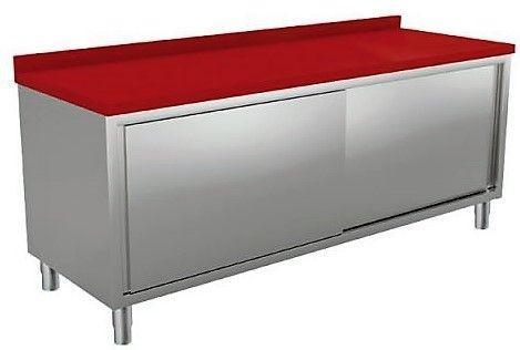 Polyethylene werk/snijtafel met schuifdeuren, Snijtafel 70cm, Zakelijke goederen, Kantoor en Winkelinrichting | Winkel en Inventaris
