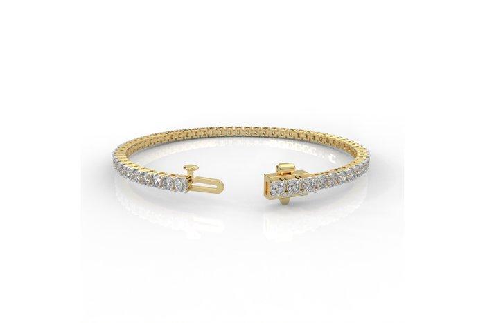 Zonder Minimumprijs - Tennis armband - 14 karaat Geel goud -, Handtassen en Accessoires, Antieke sieraden