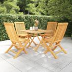 vidaXL Ensemble Ã  manger de jardin 5 pcs Bois de teck, Verzenden