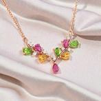 Zonder minimumprijs - Halsketting Verguld Toermalijn -, Nieuw